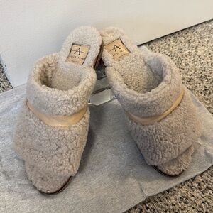 Alina Shearling & Leather Slippers